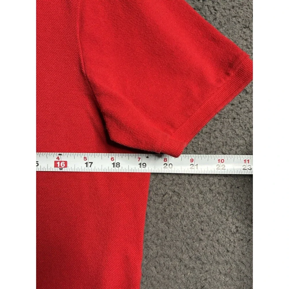 Polo Ralph Lauren Men Custom Slim Fit Polo Shirt Big Pony Logo Medium Red S/S